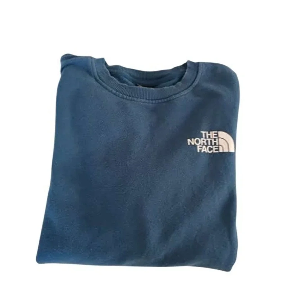 The North Face Blue Crewneck Sweatshirt Mens Medium‎ Logo Graphic Outdoor